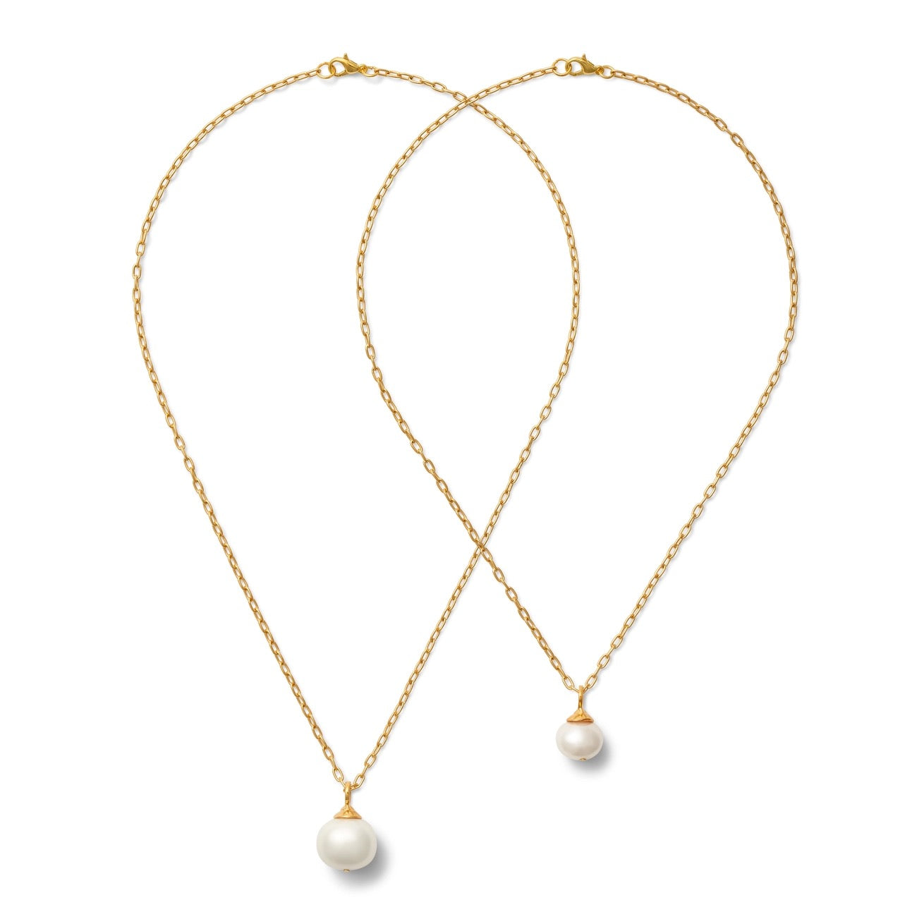 Catherine Canino Jewelry; Baby + Mama pearl pebble necklace set