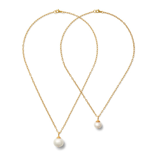 Catherine Canino Jewelry; Baby + Mama pearl pebble necklace set